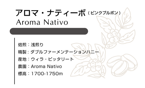 アロマ・ナティーボ（ピンクブルボン） 100g