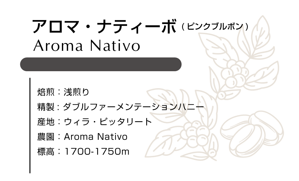 アロマ・ナティーボ（ピンクブルボン） 100g